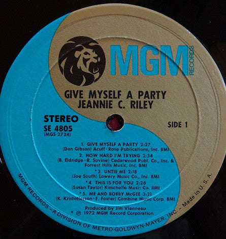 Jeannie C. Riley - Give Myself A Party - LP