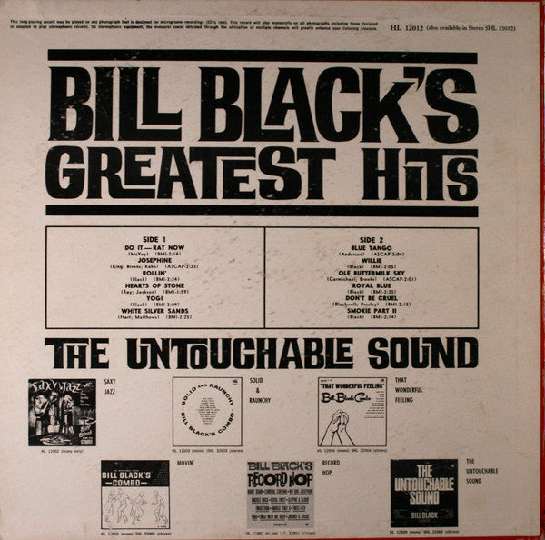 Bill Black's Combo - Bill Black's Greatest Hits - LP