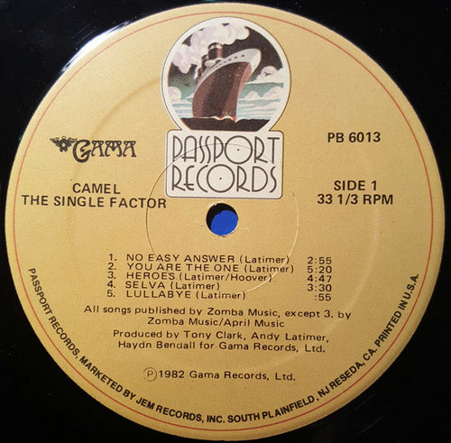 Camel - The Single Factor - LP