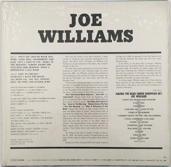 Joe Williams - Having The Blues Under European Sky - LP