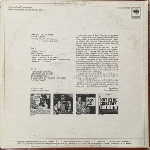 Carl Butler And Pearl* - Honky Tonkin' - LP