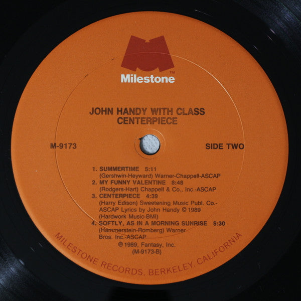 John Handy With Class  - Centerpiece - LP