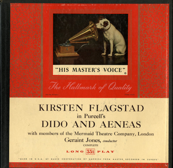 Kirsten Flagstad, Purcell* , With Members Of The Mermaid Theatre Company, London*, Geraint Jones  - Dido And Aeneas - LP