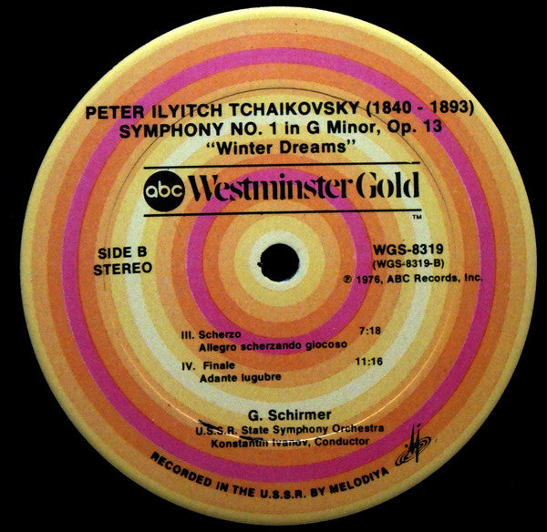 Tchaikovsky* - U.S.S.R State Symphony Orchestra*, Konstantin Ivanov - Symphony No. 1 In G Minor: "Winter Dreams" - LP
