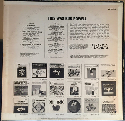 Bud Powell - This Was Bud Powell - LP