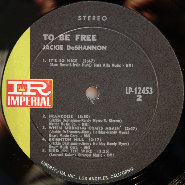 Jackie DeShannon - To Be Free - LP