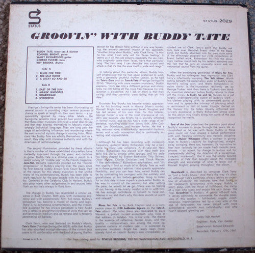 Buddy Tate - Groovin' With Buddy Tate - LP